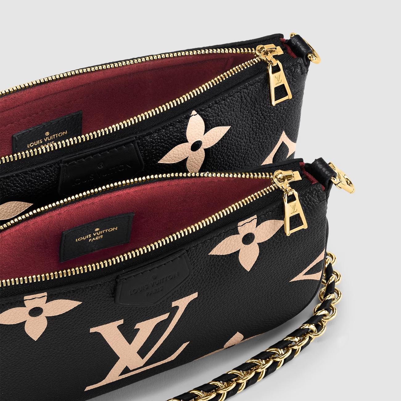 Túi Louis Vuitton Multi Pochette Accessoires Nữ Bicolor Đen Be